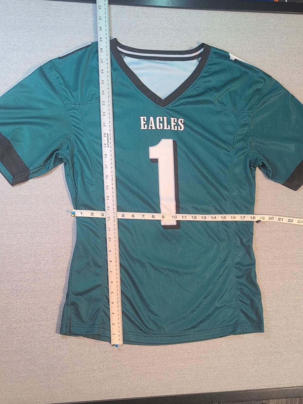 Eagles Men's Green Football Jersey - Number 1